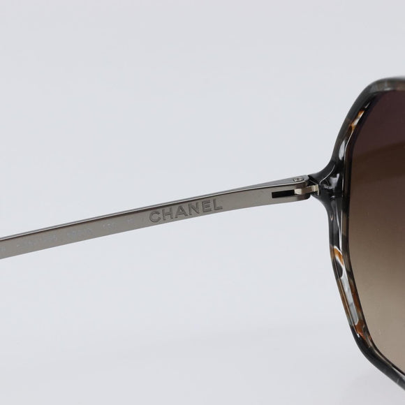 CHANEL Sunglasses plastic Gray CC Auth BA15673V