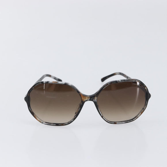 CHANEL Sunglasses plastic Gray CC Auth BA15673V