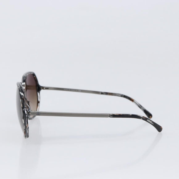 CHANEL Sunglasses plastic Gray CC Auth BA15673V