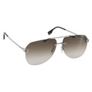 FENDI Rimless Sunglasses metal Black Auth BA15677M-1