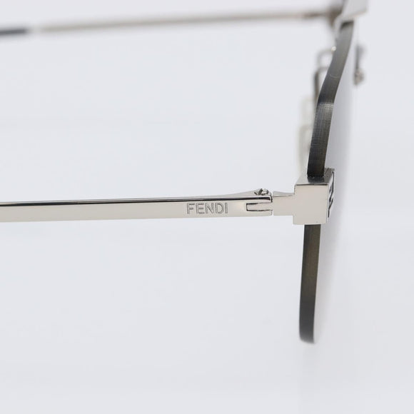 FENDI Rimless Sunglasses metal Black Auth BA15677M
