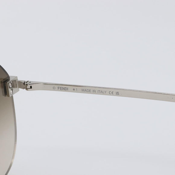 FENDI Rimless Sunglasses metal Black Auth BA15677M