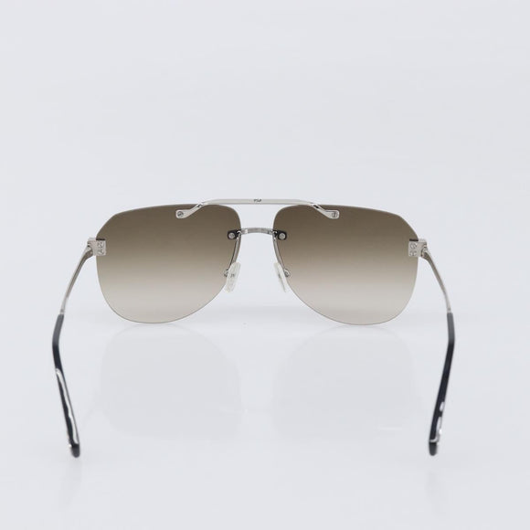 FENDI Rimless Sunglasses metal Black Auth BA15677M