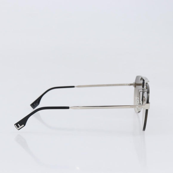 FENDI Rimless Sunglasses metal Black Auth BA15677M