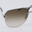 FENDI Rimless Sunglasses metal Black Auth BA15677M-6