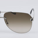 FENDI Rimless Sunglasses metal Black Auth BA15677M-7