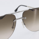 FENDI Rimless Sunglasses metal Black Auth BA15677M-8