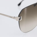 FENDI Rimless Sunglasses metal Black Auth BA15677M-9