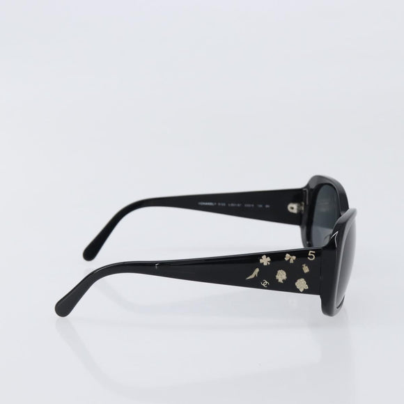 CHANEL Sunglasses plastic Black CC Auth BA15678V