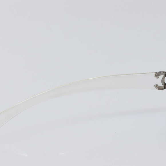 CHANEL Rimless Sunglasses plastic Clear CC Auth BA15679