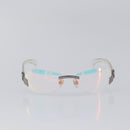 CHANEL Rimless Sunglasses plastic Clear CC Auth BA15679-13