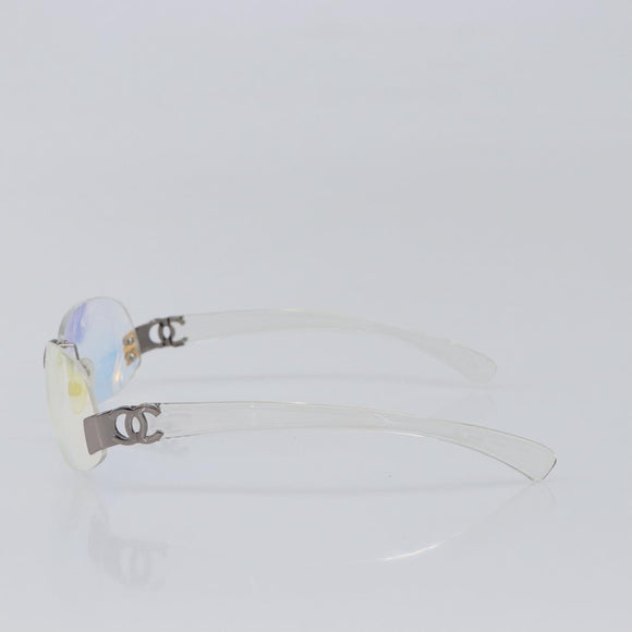 CHANEL Rimless Sunglasses plastic Clear CC Auth BA15679