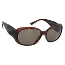 CHANEL Camelia Sunglasses plastic Brown CC Auth BA15680-1