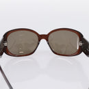 CHANEL Camelia Sunglasses plastic Brown CC Auth BA15680-10