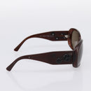 CHANEL Camelia Sunglasses plastic Brown CC Auth BA15680-4