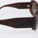 CHANEL Camelia Sunglasses plastic Brown CC Auth BA15680-5