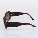 CHANEL Camelia Sunglasses plastic Brown CC Auth BA15680-6