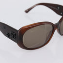 CHANEL Camelia Sunglasses plastic Brown CC Auth BA15680-8