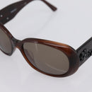 CHANEL Camelia Sunglasses plastic Brown CC Auth BA15680-9