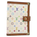 LOUIS VUITTON Monogram Multicolor Agenda PM White R21074 LV Auth BA15692-1