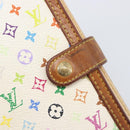 LOUIS VUITTON Monogram Multicolor Agenda PM White R21074 LV Auth BA15692-17
