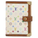 LOUIS VUITTON Monogram Multicolor Agenda PM White R21074 LV Auth BA15692-13