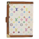 LOUIS VUITTON Monogram Multicolor Agenda PM White R21074 LV Auth BA15692-2