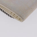 Stella MacCartney Falabella Trifold Wallet Suede Silver 540021 Auth BA15693V-15
