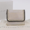 Stella MacCartney Falabella Trifold Wallet Suede Silver 540021 Auth BA15693V-12