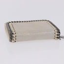 Stella MacCartney Falabella Trifold Wallet Suede Silver 540021 Auth BA15693V-5