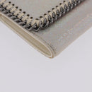Stella MacCartney Falabella Trifold Wallet Suede Silver 540021 Auth BA15693V-7