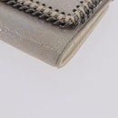 Stella MacCartney Falabella Trifold Wallet Suede Silver 540021 Auth BA15693V-14