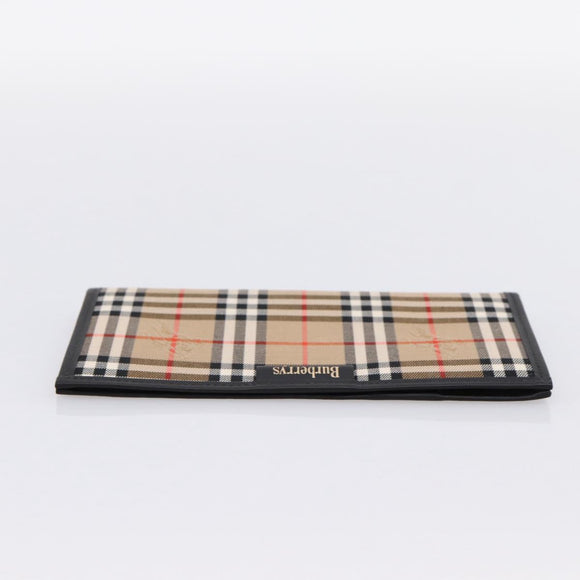 Burberrys Nova Check Planner Canvas Beige Auth BA15694