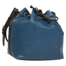 LOUIS VUITTON Epi Petit Noe Shoulder Bag Bicolor Black Blue M44152 Auth BA1570-1