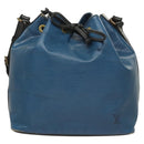 LOUIS VUITTON Epi Petit Noe Shoulder Bag Bicolor Black Blue M44152 Auth BA1570-13