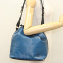 LOUIS VUITTON Epi Petit Noe Shoulder Bag Bicolor Black Blue M44152 Auth BA1570-24