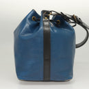 LOUIS VUITTON Epi Petit Noe Shoulder Bag Bicolor Black Blue M44152 Auth BA1570-4