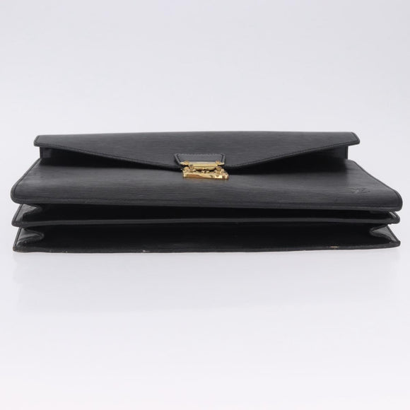 LOUIS VUITTON Epi Serviette Conseiller Business Bag Black M54422 LV Auth BA15701