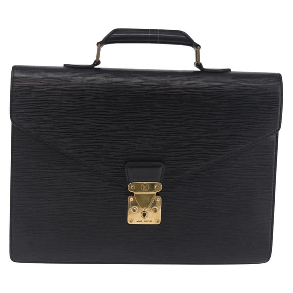 LOUIS VUITTON Epi Serviette Conseiller Business Bag Black M54422 LV Auth BA15701