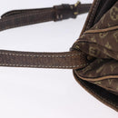 LOUIS VUITTON Monogram Mini Lin Saumur 30 Bag Brown Fuzan M95227 LV Auth BA15702-9