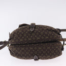 LOUIS VUITTON Monogram Mini Lin Saumur 30 Bag Brown Fuzan M95227 LV Auth BA15702-6