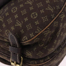 LOUIS VUITTON Monogram Mini Lin Saumur 30 Bag Brown Fuzan M95227 LV Auth BA15702-17