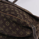 LOUIS VUITTON Monogram Mini Lin Saumur 30 Bag Brown Fuzan M95227 LV Auth BA15702-18