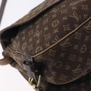 LOUIS VUITTON Monogram Mini Lin Saumur 30 Bag Brown Fuzan M95227 LV Auth BA15702-19