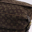 LOUIS VUITTON Monogram Mini Lin Saumur 30 Bag Brown Fuzan M95227 LV Auth BA15702-20