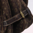 LOUIS VUITTON Monogram Mini Lin Saumur 30 Bag Brown Fuzan M95227 LV Auth BA15702-22