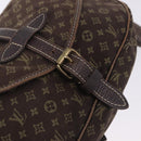 LOUIS VUITTON Monogram Mini Lin Saumur 30 Bag Brown Fuzan M95227 LV Auth BA15702-24