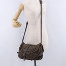LOUIS VUITTON Monogram Mini Lin Saumur 30 Bag Brown Fuzan M95227 LV Auth BA15702-35
