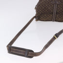 LOUIS VUITTON Monogram Mini Lin Saumur 30 Bag Brown Fuzan M95227 LV Auth BA15702-7