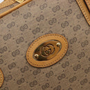 GUCCI Micro GG Supreme Hand Bag PVC Beige Gold 000 39 0030 Auth BA15706-19